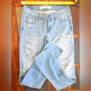 Vintage Abercrombie & Fitch Bling Patch Lightwash Jeans Perfect Strech